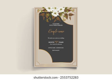 BRIDAL SHOWER FLORAL INVITATION TEMPLATE