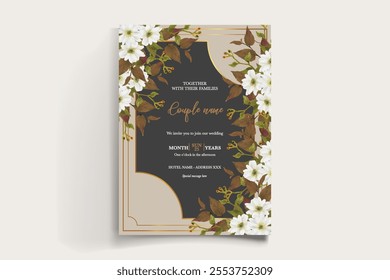 BRIDAL SHOWER FLORAL INVITATION TEMPLATE