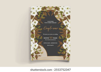 BRIDAL SHOWER FLORAL INVITATION TEMPLATE