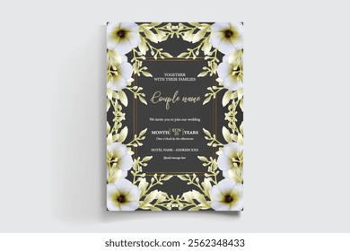 BRIDAL SHOWER FLORAL INVITATION TEMPLATE