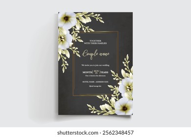 BRIDAL SHOWER FLORAL INVITATION TEMPLATE