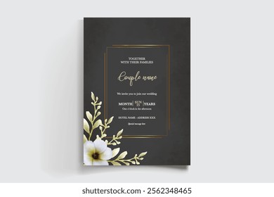 BRIDAL SHOWER FLORAL INVITATION TEMPLATE