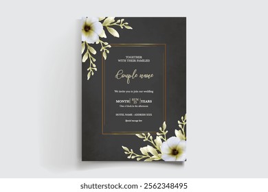 BRIDAL SHOWER FLORAL INVITATION TEMPLATE
