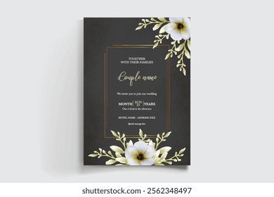 BRIDAL SHOWER FLORAL INVITATION TEMPLATE