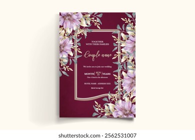 BRIDAL SHOWER FLORAL INVITATION TEMPLATE