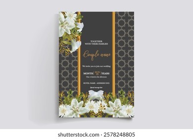 BRIDAL SHOWER FLORAL INVITATION TEMPLATE