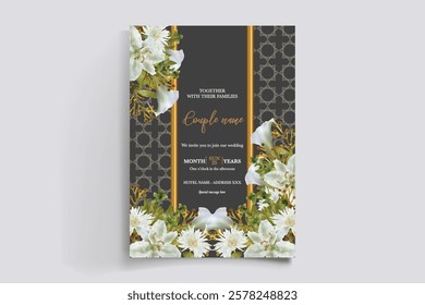 BRIDAL SHOWER FLORAL INVITATION TEMPLATE