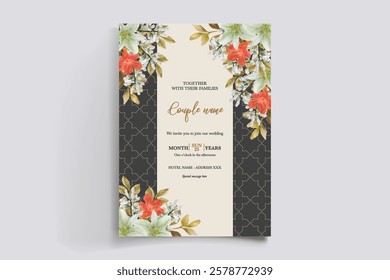 BRIDAL SHOWER FLORAL INVITATION TEMPLATE