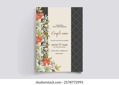 BRIDAL SHOWER FLORAL INVITATION TEMPLATE
