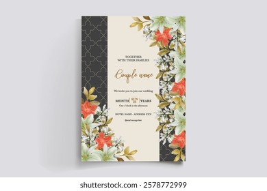 BRIDAL SHOWER FLORAL INVITATION TEMPLATE