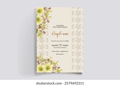 BRIDAL SHOWER FLORAL INVITATION TEMPLATE