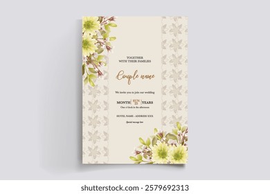 BRIDAL SHOWER FLORAL INVITATION TEMPLATE
