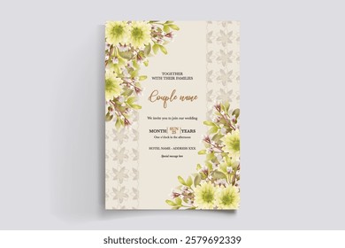 BRIDAL SHOWER FLORAL INVITATION TEMPLATE
