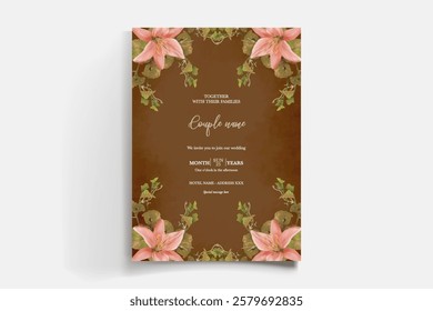 BRIDAL SHOWER FLORAL INVITATION TEMPLATE