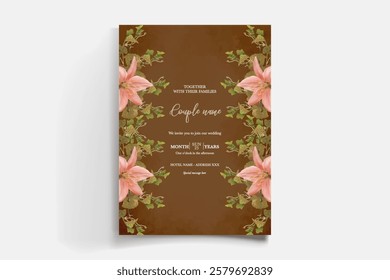 BRIDAL SHOWER FLORAL INVITATION TEMPLATE