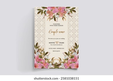 BRIDAL SHOWER FLORAL INVITATION TEMPLATE