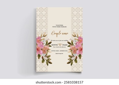 BRIDAL SHOWER FLORAL INVITATION TEMPLATE
