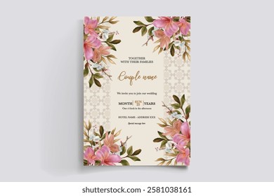 BRIDAL SHOWER FLORAL INVITATION TEMPLATE