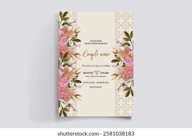 BRIDAL SHOWER FLORAL INVITATION TEMPLATE