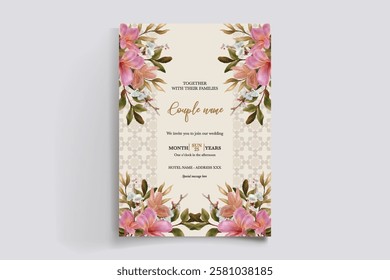 BRIDAL SHOWER FLORAL INVITATION TEMPLATE