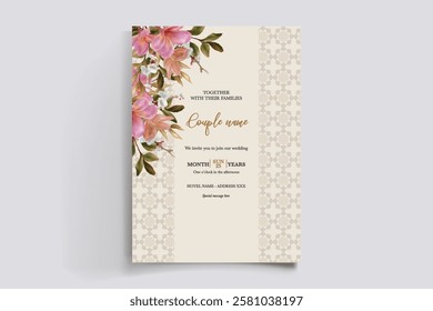 BRIDAL SHOWER FLORAL INVITATION TEMPLATE