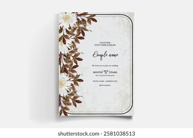 BRIDAL SHOWER FLORAL INVITATION TEMPLATE