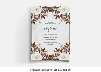 BRIDAL SHOWER FLORAL INVITATION TEMPLATE
