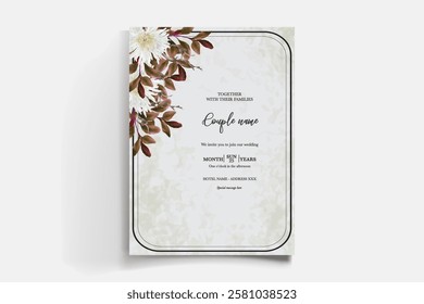 BRIDAL SHOWER FLORAL INVITATION TEMPLATE