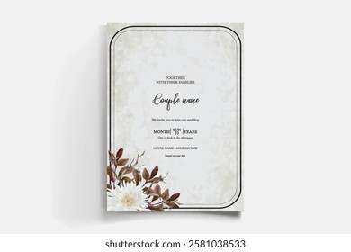 BRIDAL SHOWER FLORAL INVITATION TEMPLATE