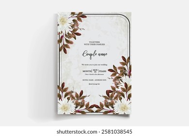 BRIDAL SHOWER FLORAL INVITATION TEMPLATE