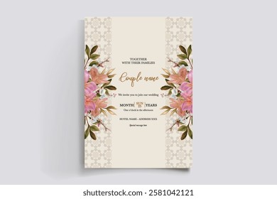 BRIDAL SHOWER FLORAL INVITATION TEMPLATE