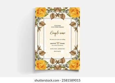 BRIDAL SHOWER FLORAL INVITATION TEMPLATE