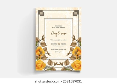 BRIDAL SHOWER FLORAL INVITATION TEMPLATE