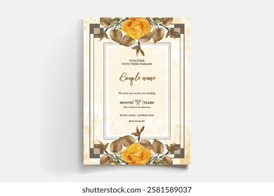 BRIDAL SHOWER FLORAL INVITATION TEMPLATE