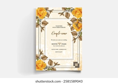 BRIDAL SHOWER FLORAL INVITATION TEMPLATE