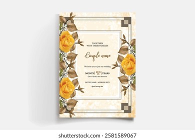 BRIDAL SHOWER FLORAL INVITATION TEMPLATE