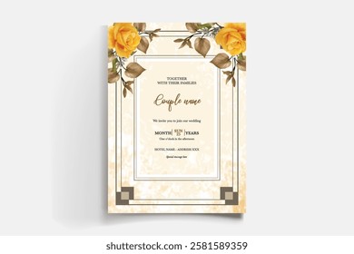 BRIDAL SHOWER FLORAL INVITATION TEMPLATE