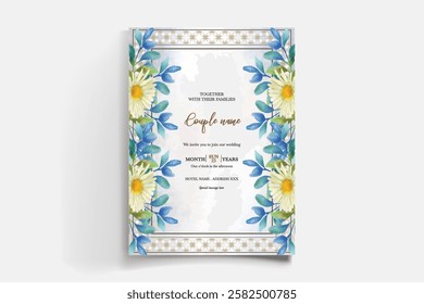 BRIDAL SHOWER FLORAL INVITATION TEMPLATE