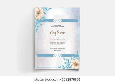 BRIDAL SHOWER FLORAL INVITATION TEMPLATE