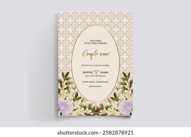 BRIDAL SHOWER FLORAL INVITATION TEMPLATE