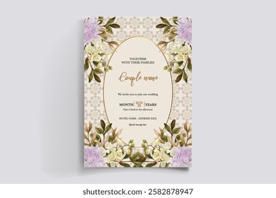 BRIDAL SHOWER FLORAL INVITATION TEMPLATE