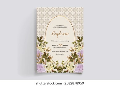 BRIDAL SHOWER FLORAL INVITATION TEMPLATE