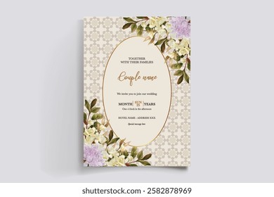 BRIDAL SHOWER FLORAL INVITATION TEMPLATE