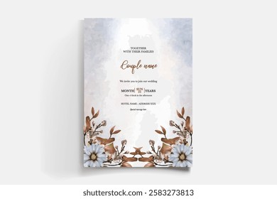 BRIDAL SHOWER FLORAL INVITATION TEMPLATE