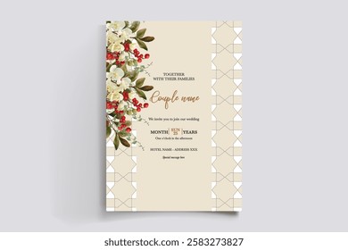 BRIDAL SHOWER FLORAL INVITATION TEMPLATE