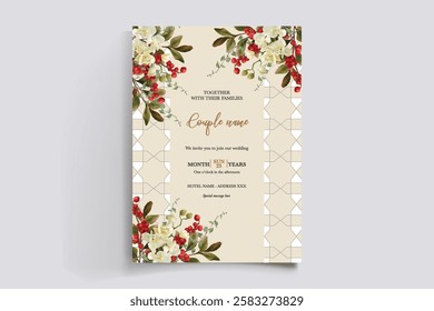 BRIDAL SHOWER FLORAL INVITATION TEMPLATE