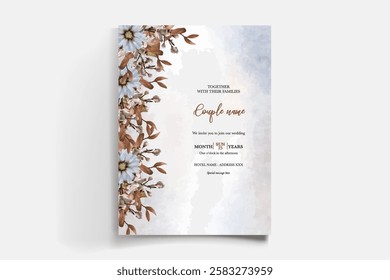 BRIDAL SHOWER FLORAL INVITATION TEMPLATE