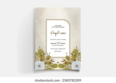 BRIDAL SHOWER FLORAL INVITATION TEMPLATE