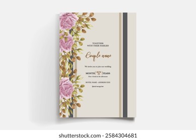 BRIDAL SHOWER FLORAL INVITATION TEMPLATE