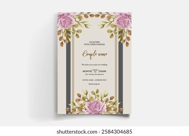 BRIDAL SHOWER FLORAL INVITATION TEMPLATE